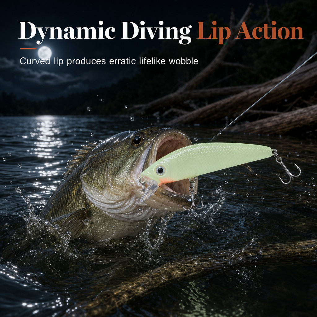 Luminous Minnow Hard Bait - light-charged luminous minnow finish