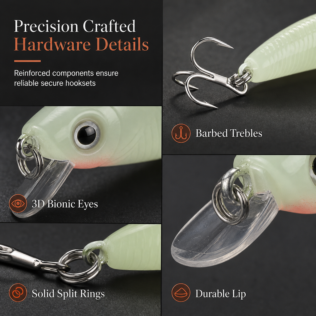 ✨Buy 1 Get 1 Free🐟️Luminous Minnow Hard Bait Artificial Lure for Night Fishing