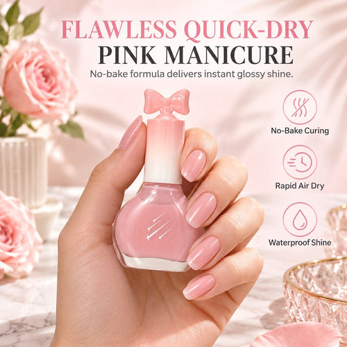 💅 50% OFF NOW! Quick-Dry Waterproof Oil-Based Nail Polish – Fast-Drying, Water-Resistant & High-Gloss Finish – Perfect for a Flawless Pink Manicure ✨