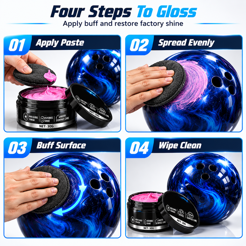 Bowling Ball Polishing Paste for Surface Gloss Restoration
