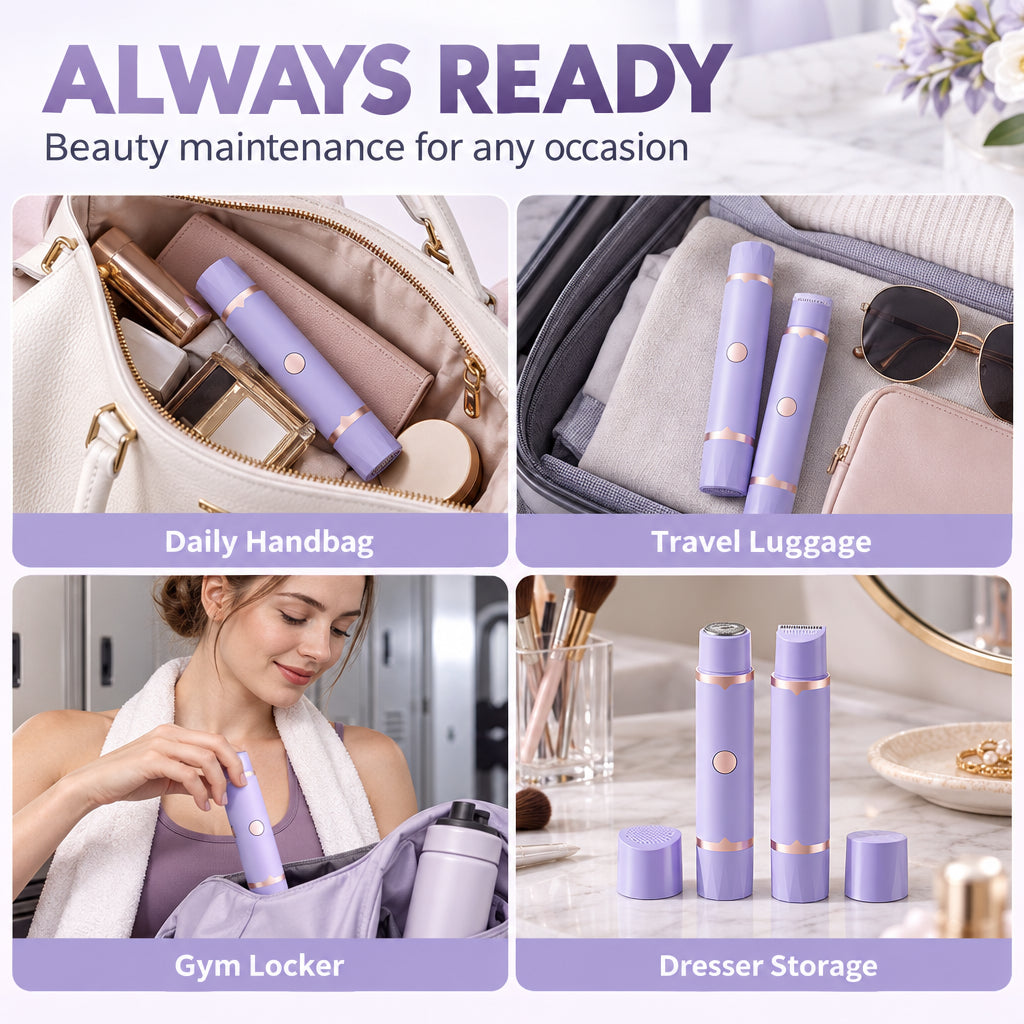 🌸 Portable Women's Dual-Head Electric Shaver & Hair Trimmer ✨