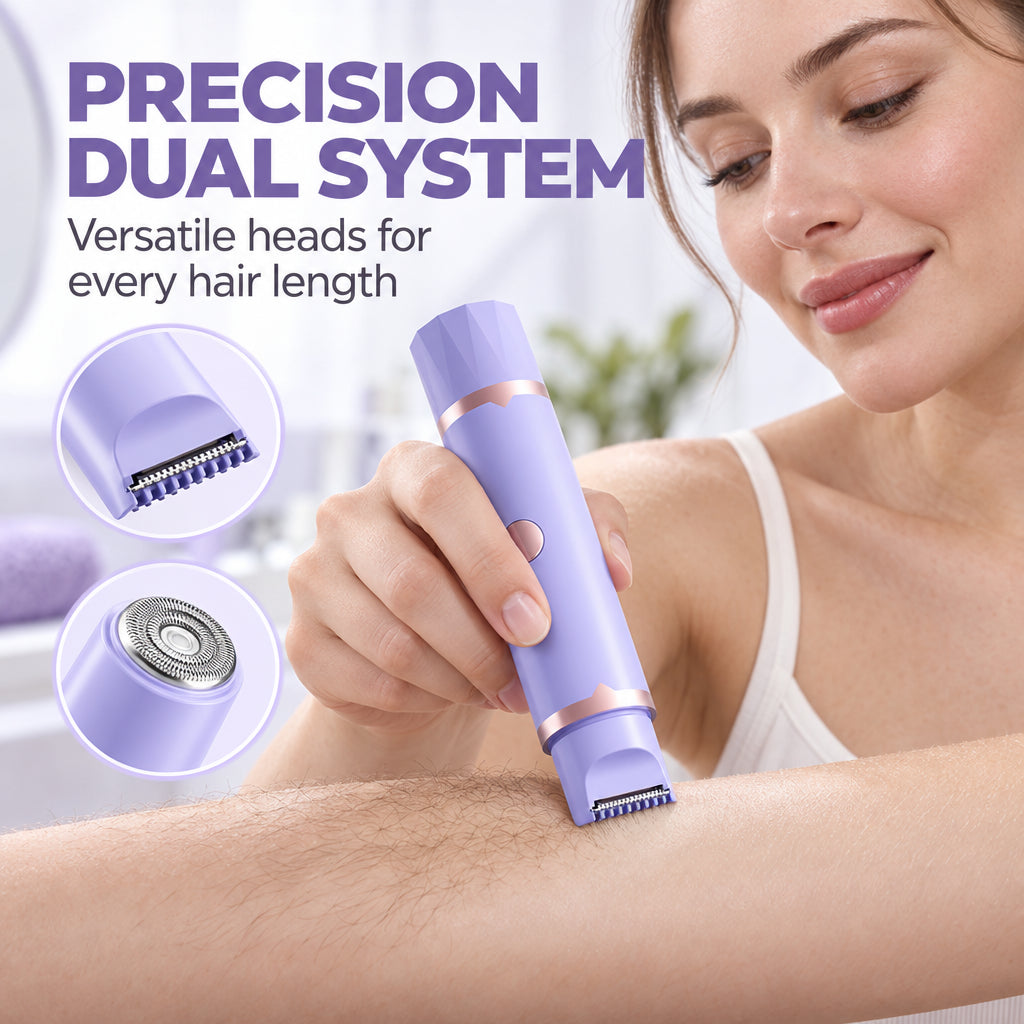 🌸 Portable Women's Dual-Head Electric Shaver & Hair Trimmer ✨