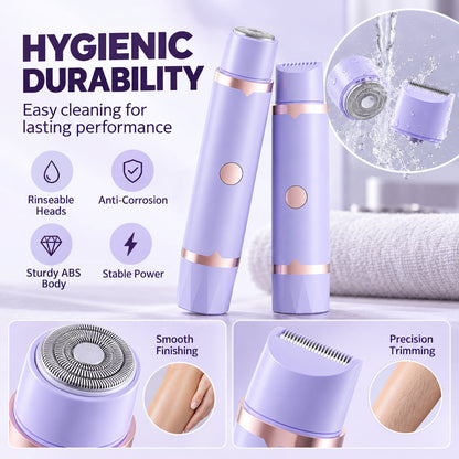 🌸 Portable Women's Dual-Head Electric Shaver & Hair Trimmer ✨