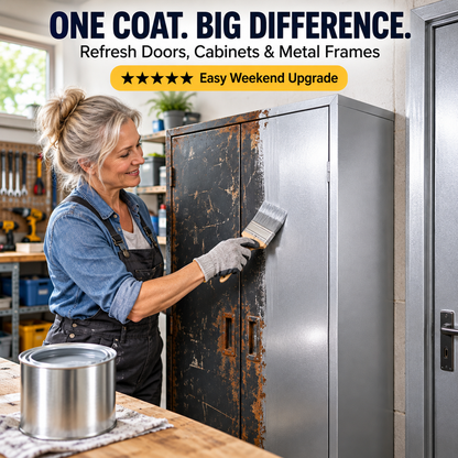 🏆 Last Day Special Price! 🎨 Water-Based Metallic Silver Paint for Metal Renovation
