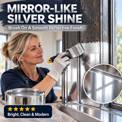 🏆 Last Day Special Price! 🎨 Water-Based Metallic Silver Paint for Metal Renovation
