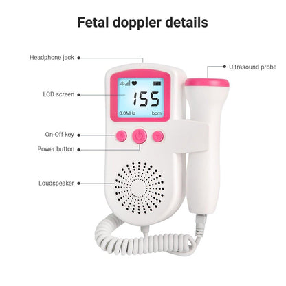 👶Fetal Doppler Baby Heart Monitor – LCD Display Pregnancy Heartbeat Detector