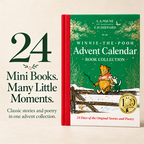 🎄 Winnie-the-Pooh 24-Day Storybook Advent Calendar 📚 | 24 Mini Hardcover Books of Classic Stories & Poetry ✨ Christmas Countdown Gift for Kids, Families & Book Lovers 🎁