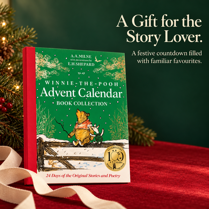 🎄 Winnie-the-Pooh 24-Day Storybook Advent Calendar 📚 | 24 Mini Hardcover Books of Classic Stories & Poetry ✨ Christmas Countdown Gift for Kids, Families & Book Lovers 🎁