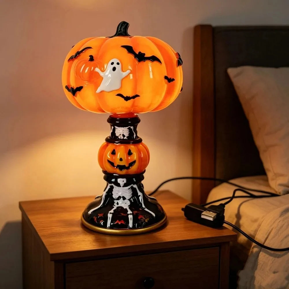 Tiffany-Style Pumpkin Night Light