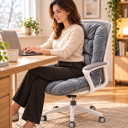 🔥 Heated Seat & Back Cushion – Plush Chair Warmer