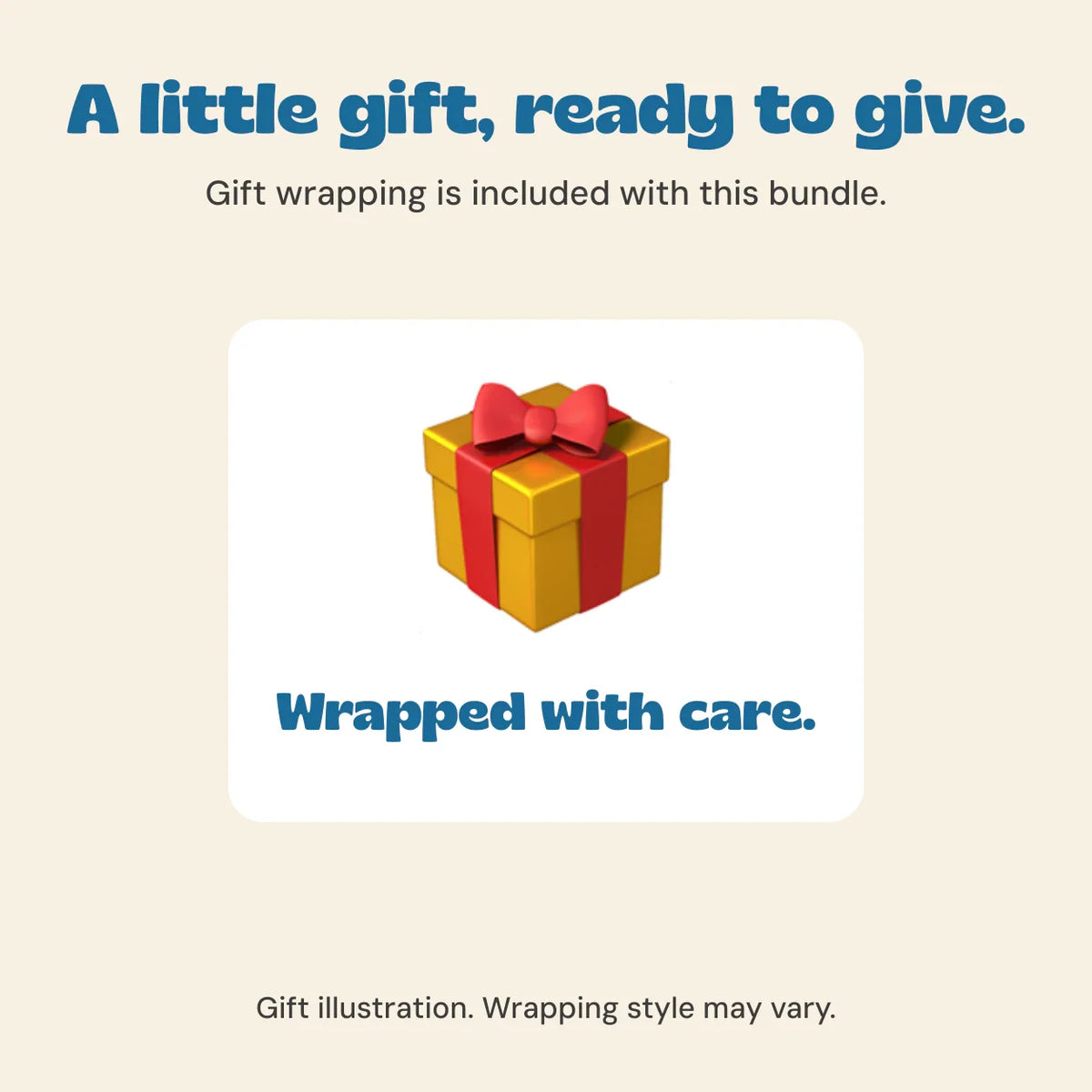 Gift-wrapping service included with the Grandparent gift bundle, represented by the original gift icon. Illustration does not specify the wrapping design.