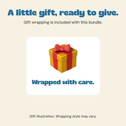 Gift-wrapping service included with the Grandparent gift bundle, represented by the original gift icon. Illustration does not specify the wrapping design.