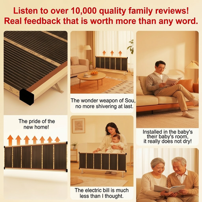 🔥3-Second Rapid Heating Honeycomb Graphene Far-Infrared Ceramic Wall Heater – Low Noise & Energy Efficient Indoor Wall Mount Heater