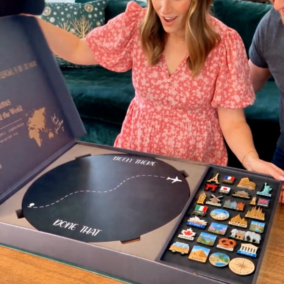 🌍✈️ Been There, Done That – Travel Magnet Display Board 🎁