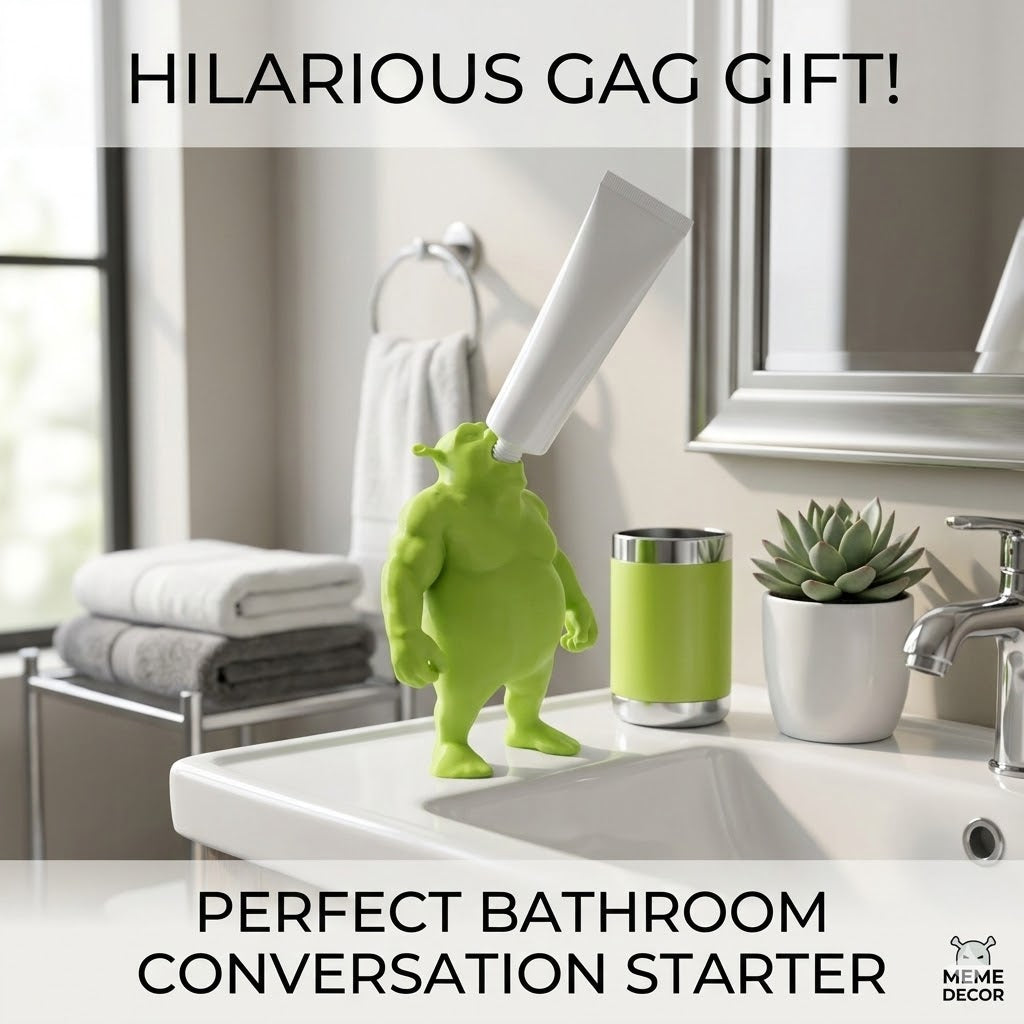 Unny Ogre Toothpaste Toppe🎁Gag Gift & Bathroom Meme Decor😂🛁