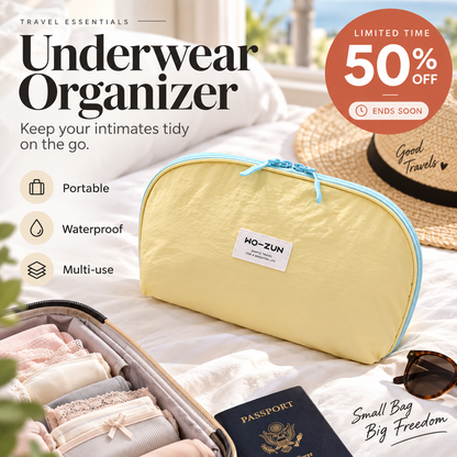 🏆 Last Day Special Price 💐 Portable Underwear Travel Organizer – Separate Storage for Bras, Panties & Socks💕