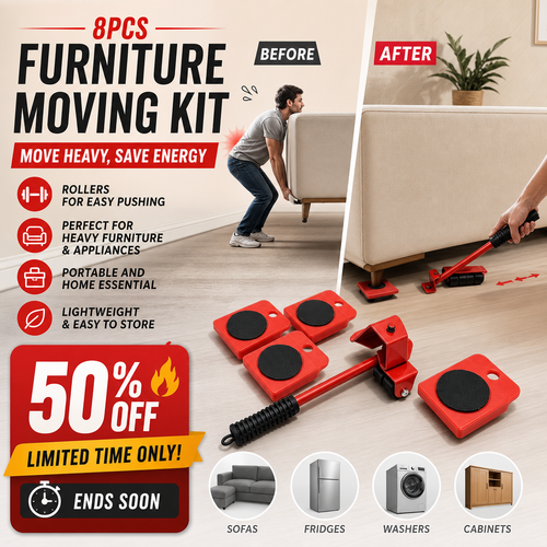 🛋️ Now at half price! 🔄 The ultimate furniture-moving tool—features 360° rotation and a load capacity of up to 800 lbs. 🏠