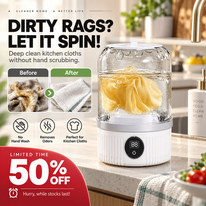 🧺 Mini Portable Cordless Washing Machine - Rechargeable Underwear & Sock Washer ⚡