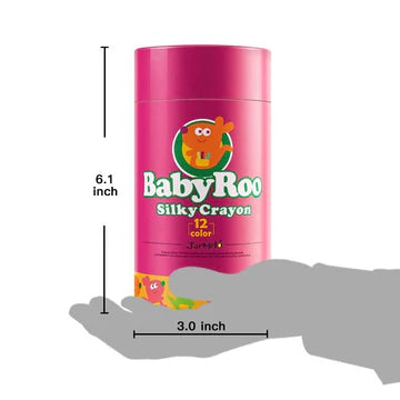 BabyRoo Silky Washable Crayons 🎨🖍️✨ – Safe, Smooth & Easy to Clean!