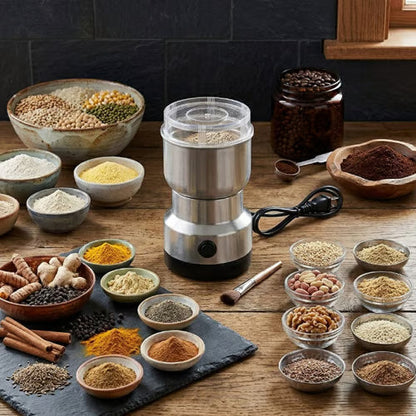 ⚙️ Stainless Steel Grain Grinder – High-Speed Electric Mill, Fine Powder in Seconds