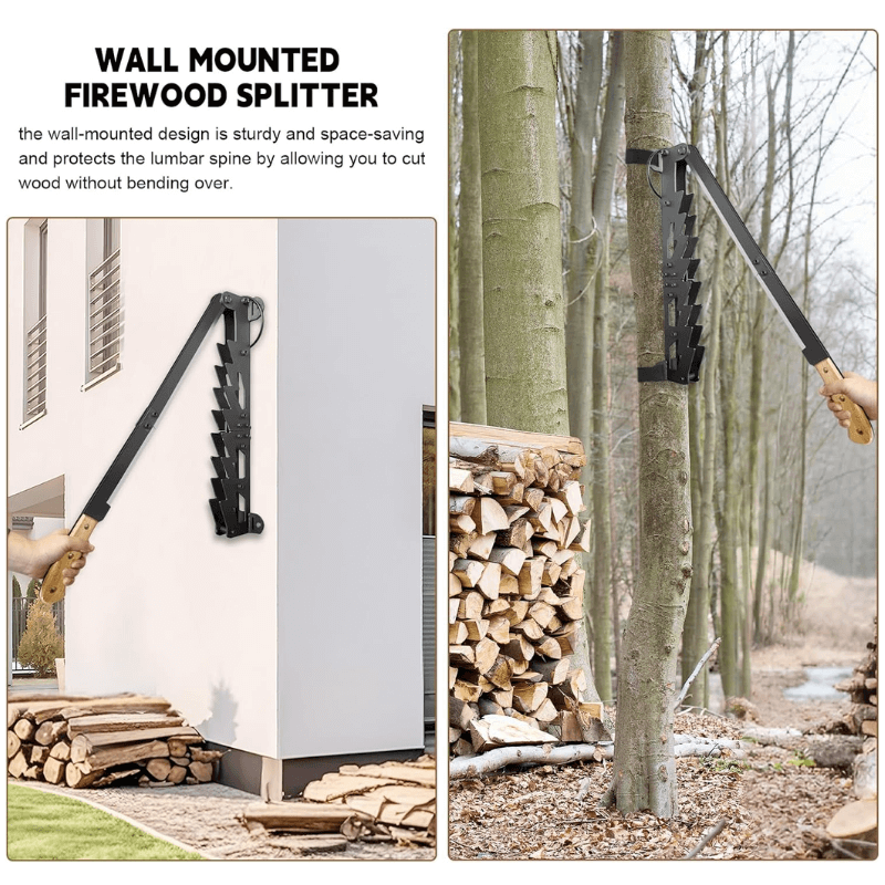 🔥49% OFF German Quality Wall Mounted Kindling Splitter, Safe Manual Firewood Splitting Tool