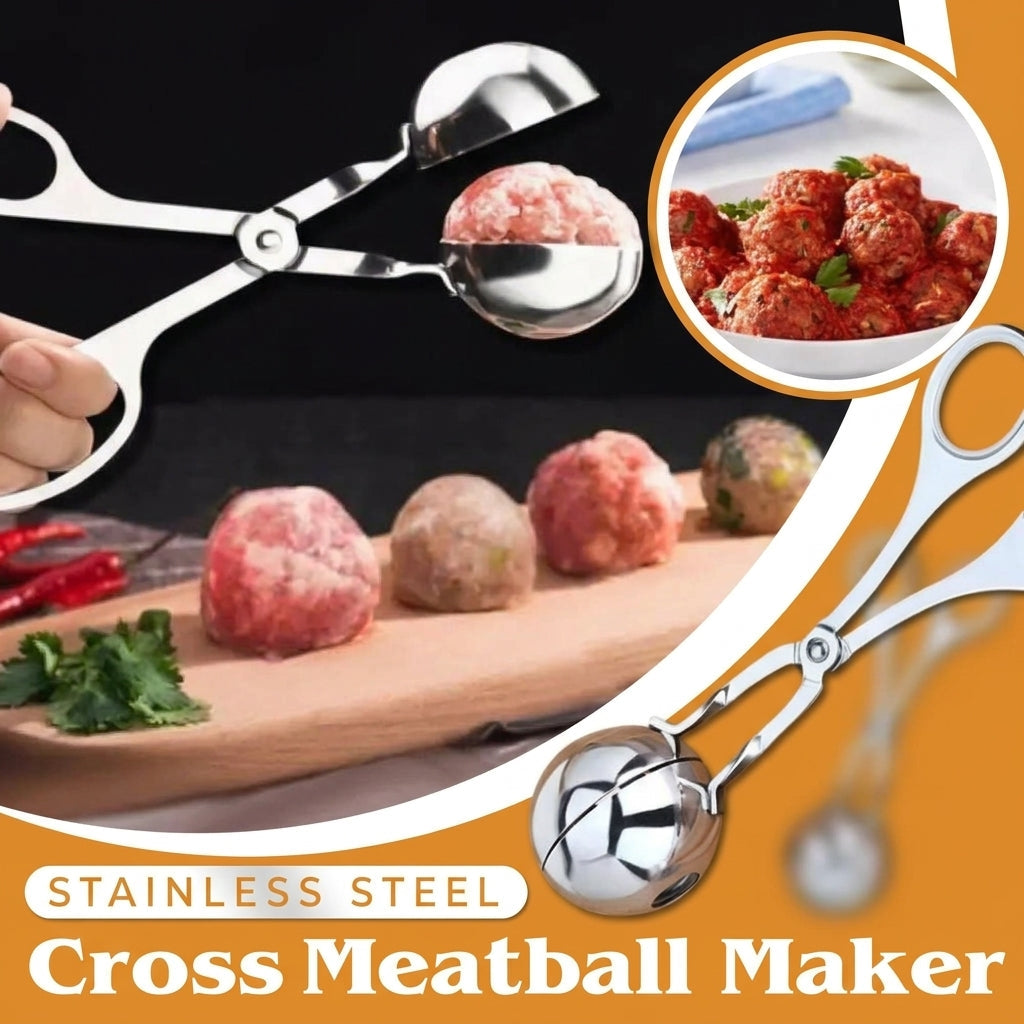 Stainless Steel Meatball Maker – 304 Food-Grade Steel, Non-Stick Smooth Surface & One-Press Design – Perfect Meatballs in Seconds ✨
